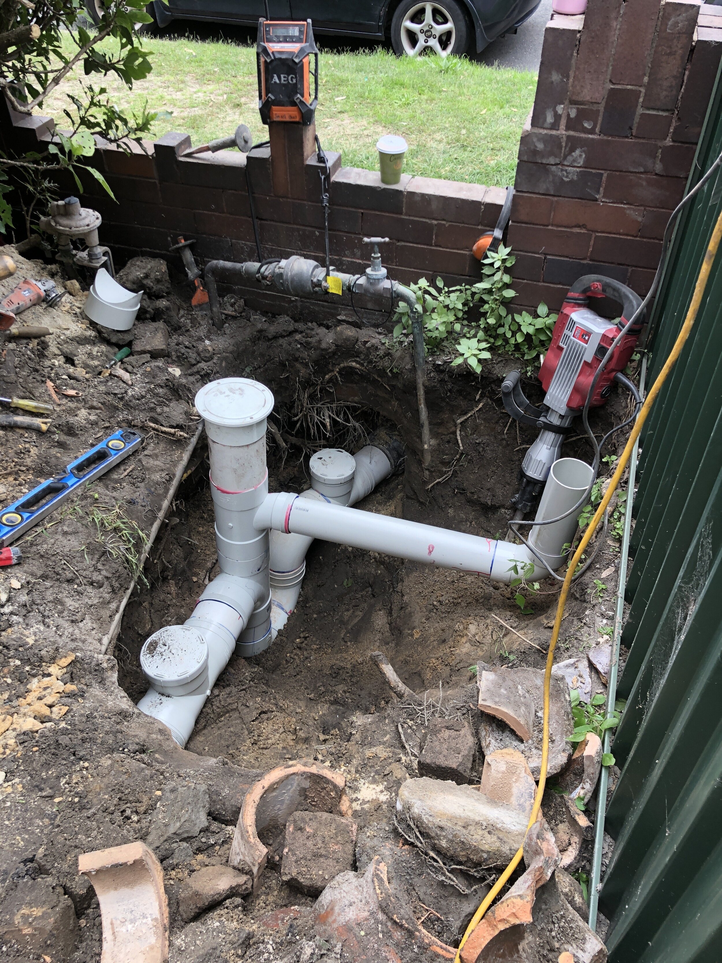 Drainage installation works