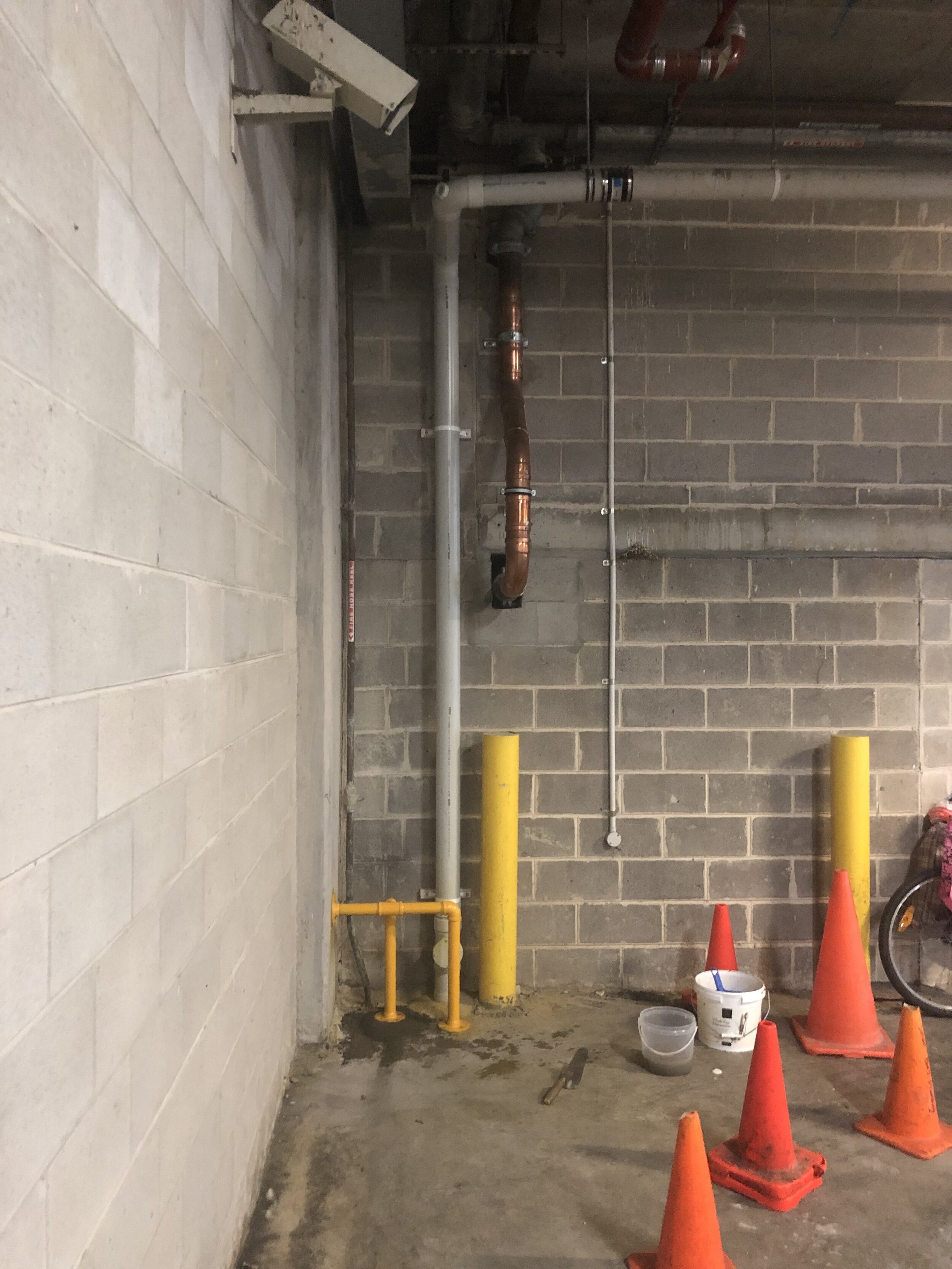 Commercial plumbing installation